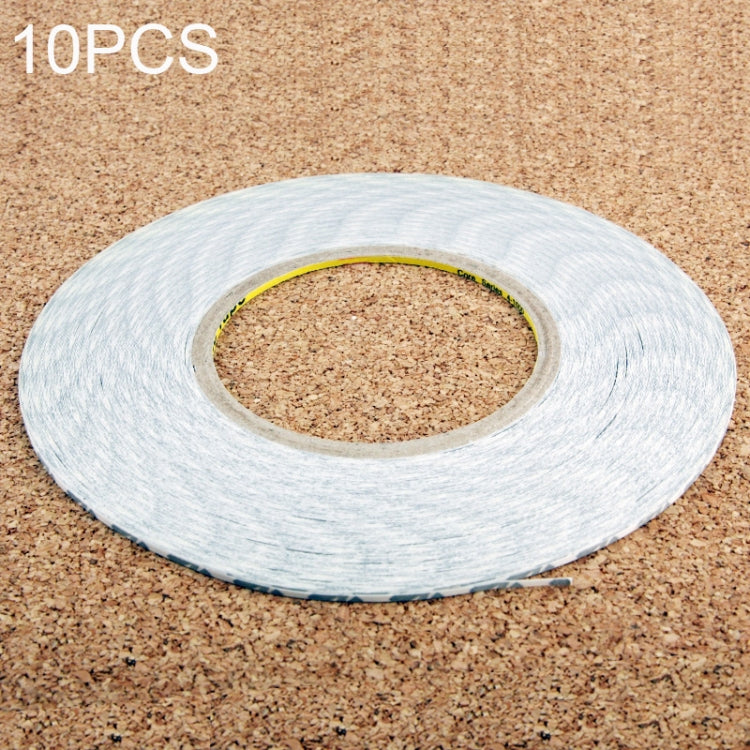 10 PCS 1mm Double Sided Adhesive Sticker Tape for Phone Touch Panel Repair, Length: 50m