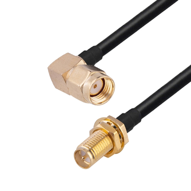 RP-SMA Male Elbow to RP-SMA Female RG174 RF Coaxial Adapter Cable, Length: 15cm