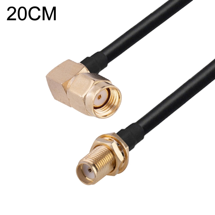 PR-SMA Male Elbow to SMA Female RG174 RF Coaxial Adapter Cable, Length: 20cm