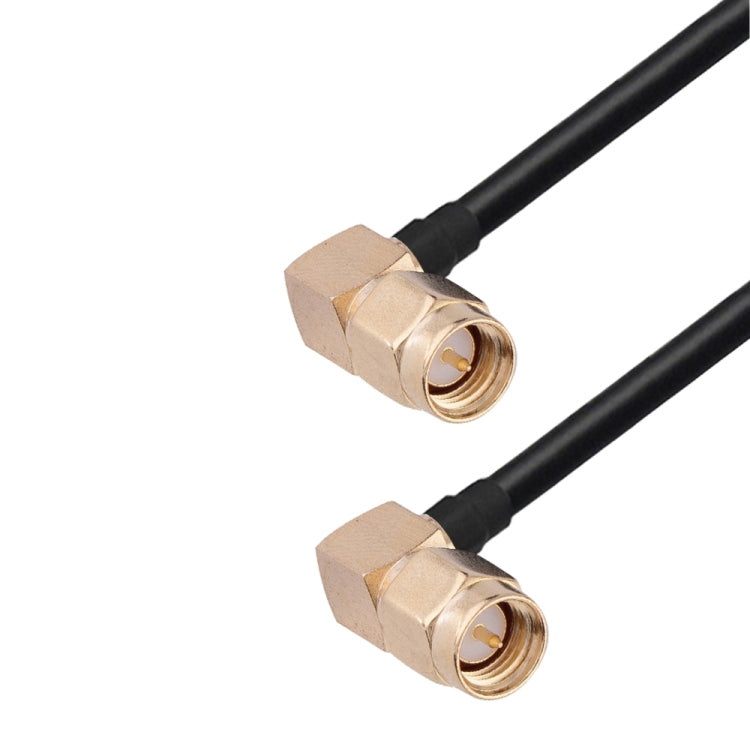 SMA Male Elbow to SMA Male Elbow RG174 RF Coaxial Adapter Cable, Length: 20cm