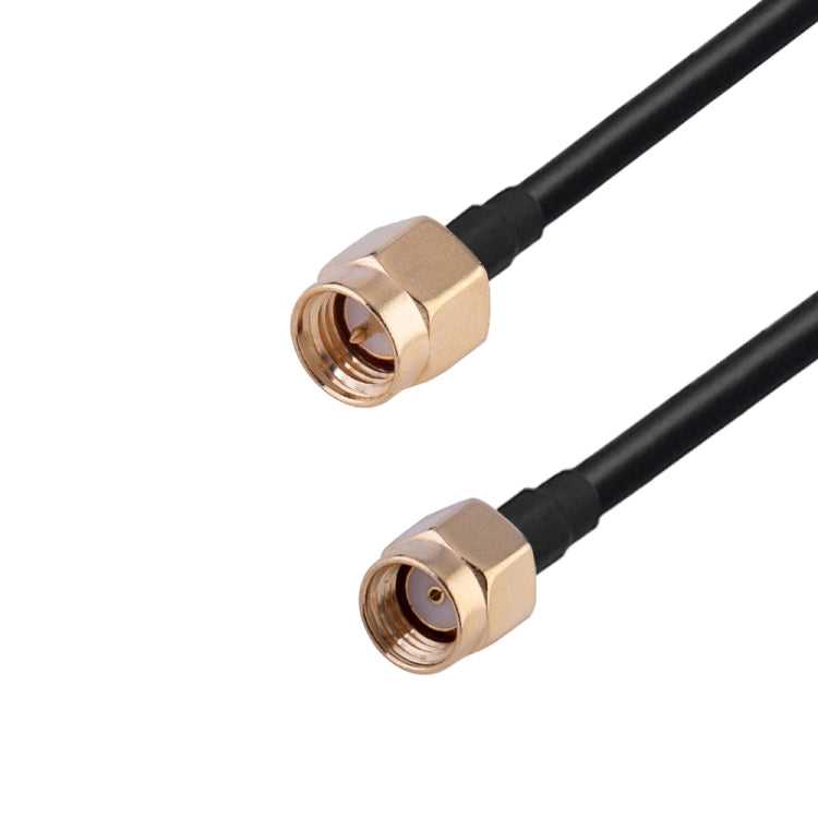 RP-SMA Male to SMA Male RG174 RF Coaxial Adapter Cable, Length: 50cm