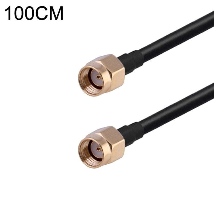 RP-SMA Male to RP-SMA Male RG174 RF Coaxial Adapter Cable, Length: 1m