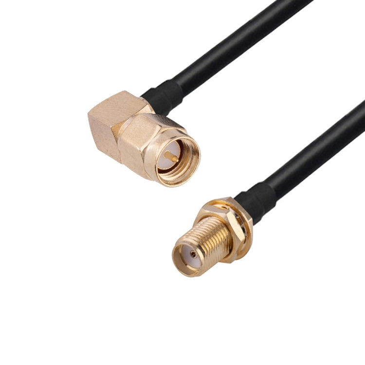 SMA Male Elbow to SMA Female RG174 RF Coaxial Adapter Cable, Length: 1m