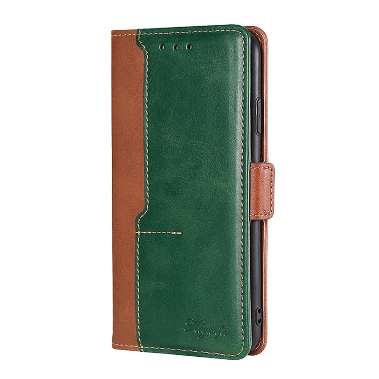 For Motorola Moto G32 4G Contrast Color Side Buckle Leather Phone Case