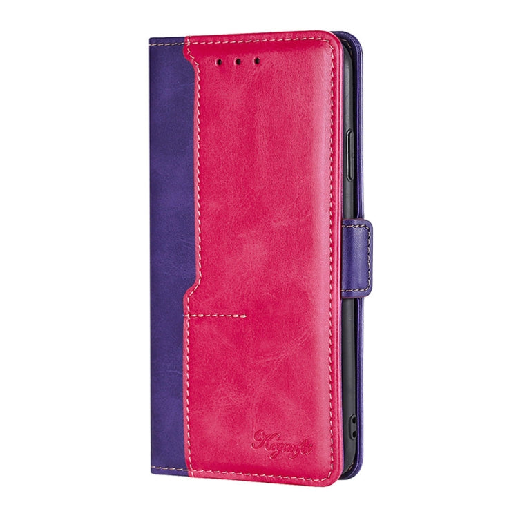 For Motorola Moto G32 4G Contrast Color Side Buckle Leather Phone Case