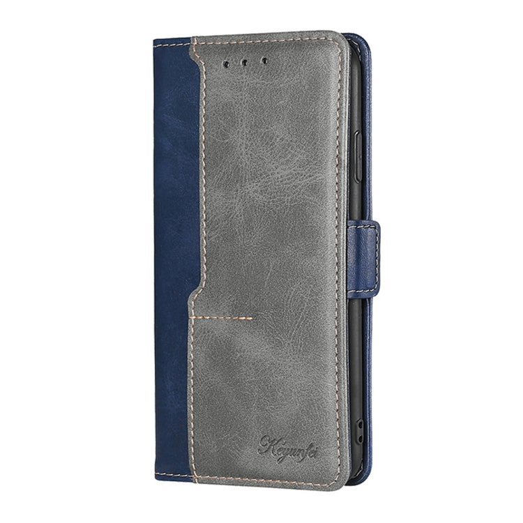 For Motorola Moto G32 4G Contrast Color Side Buckle Leather Phone Case