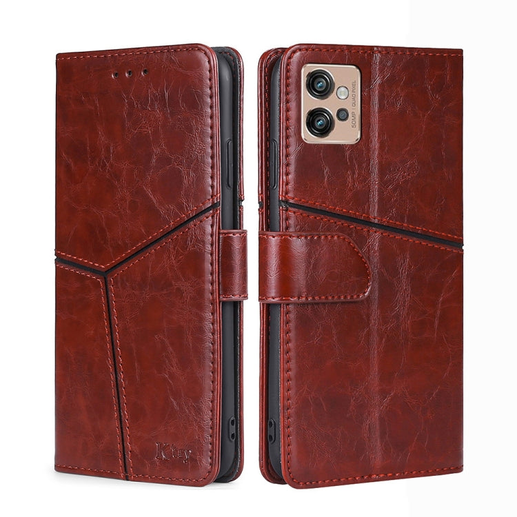 For Motorola Moto G32 4G Geometric Stitching Leather Phone Case