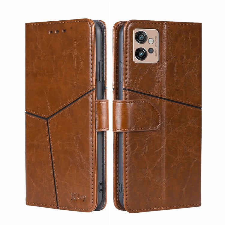 For Motorola Moto G32 4G Geometric Stitching Leather Phone Case