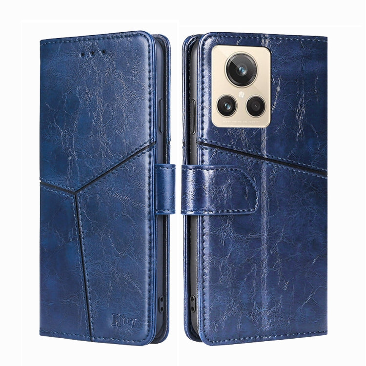 For Realme GT2 Explorer Master Geometric Stitching Leather Phone Case