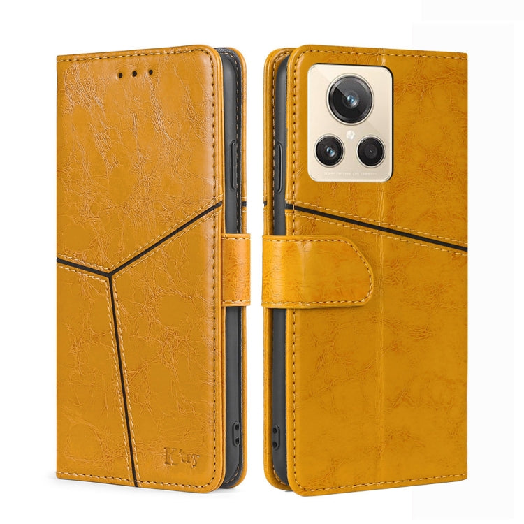 For Realme GT2 Explorer Master Geometric Stitching Leather Phone Case