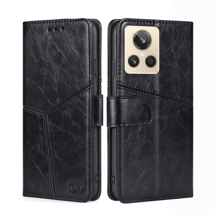 For Realme GT2 Explorer Master Geometric Stitching Leather Phone Case