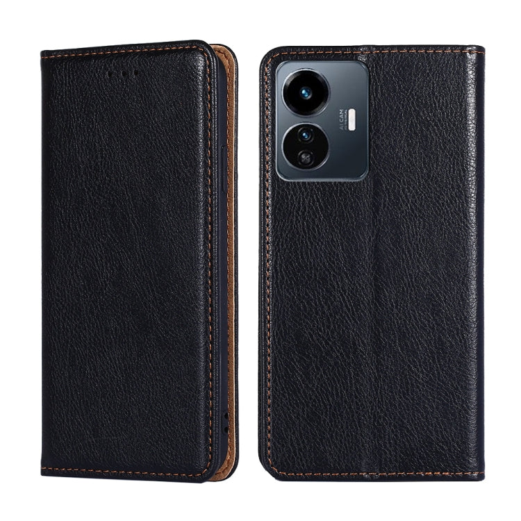 For vivo Y77 5G Global Gloss Oil Solid Color Magnetic Leather Phone Case