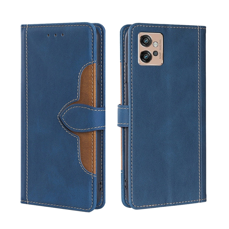 For Motorola Moto G32 4G Skin Feel Magnetic Buckle Leather Phone Case