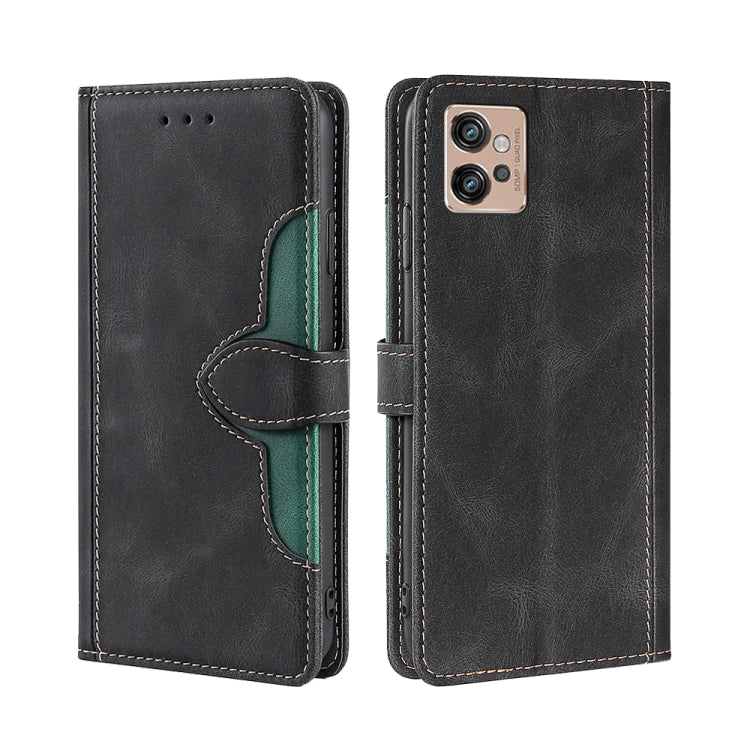 For Motorola Moto G32 4G Skin Feel Magnetic Buckle Leather Phone Case