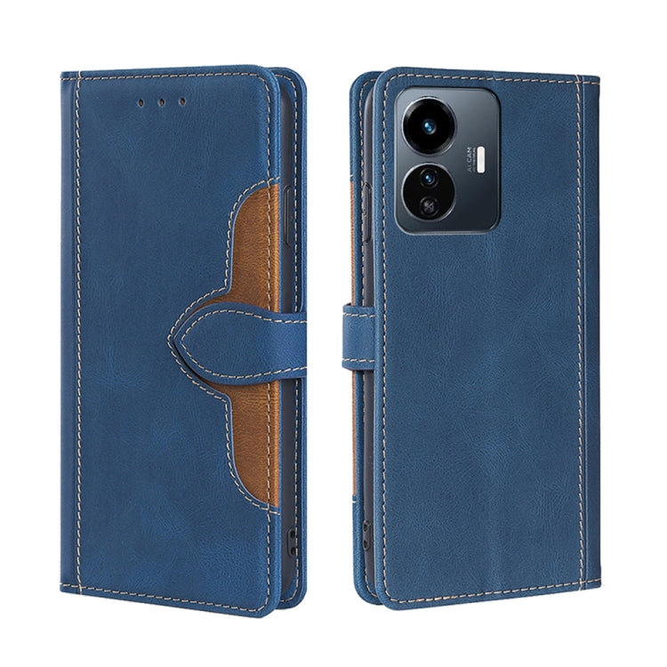 For vivo Y77 5G Global Skin Feel Magnetic Buckle Leather Phone Case
