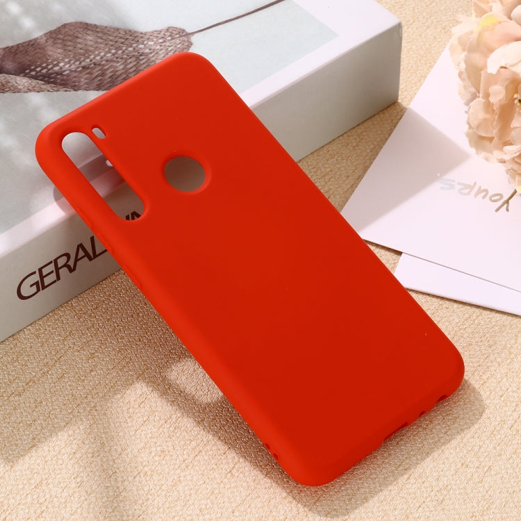 For Galaxy A21 Solid Color Liquid Silicone Anti-fall Full Coverage Mobile Phone Protective Case