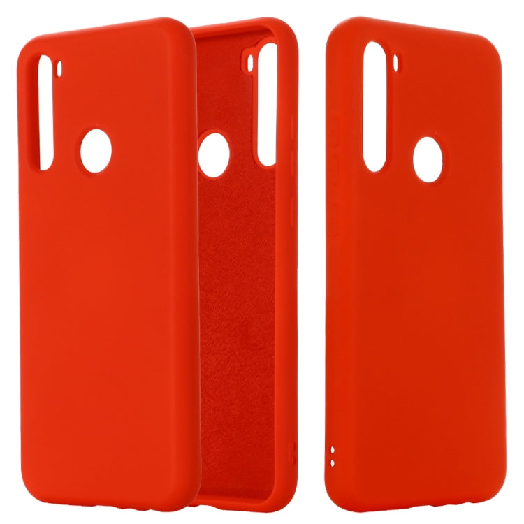 For Galaxy A21 Solid Color Liquid Silicone Anti-fall Full Coverage Mobile Phone Protective Case