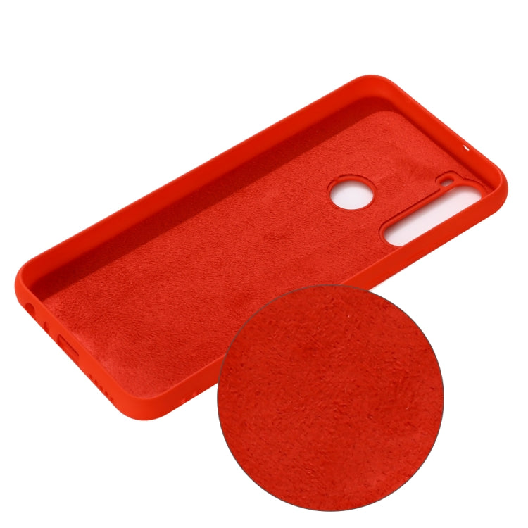 For Galaxy A21 Solid Color Liquid Silicone Anti-fall Full Coverage Mobile Phone Protective Case