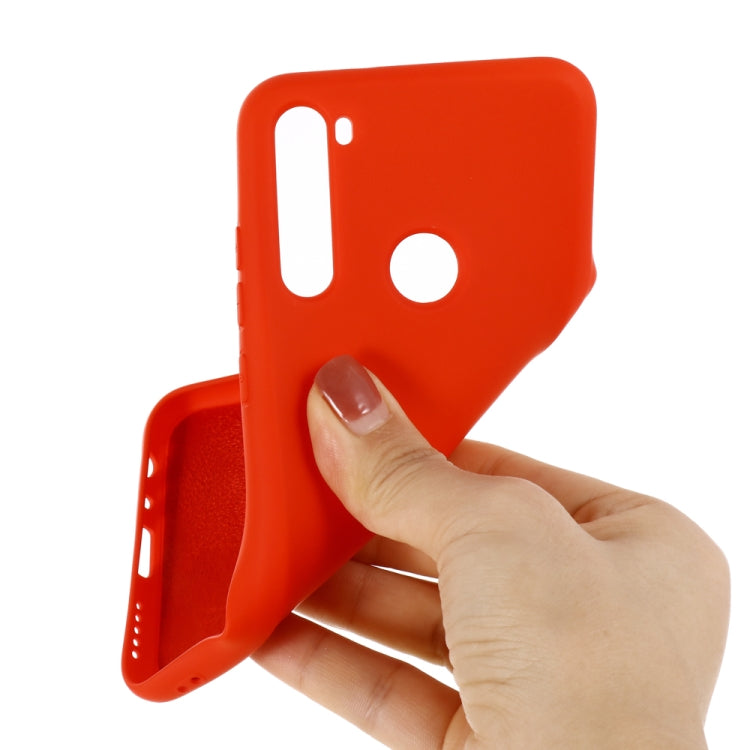 For Galaxy A21 Solid Color Liquid Silicone Anti-fall Full Coverage Mobile Phone Protective Case
