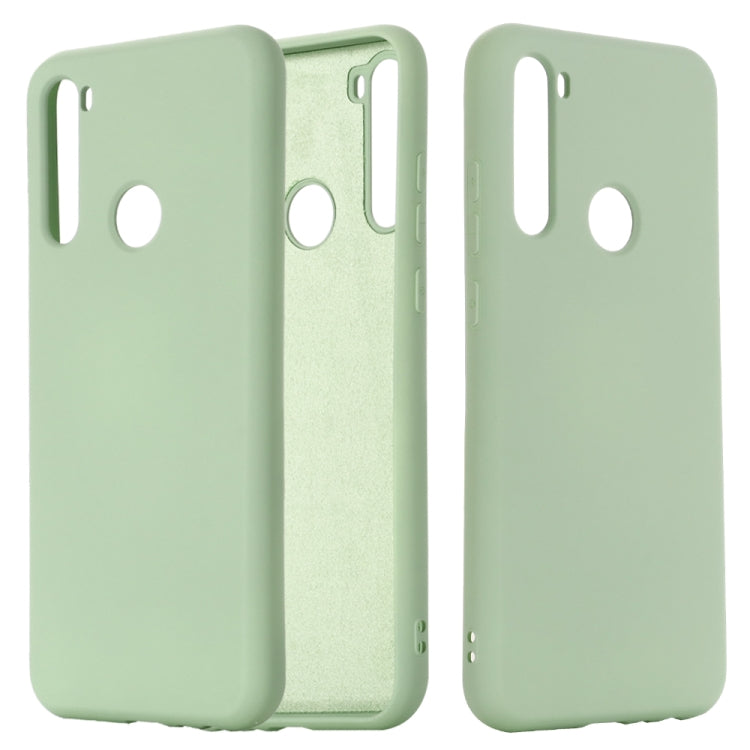 For Galaxy A21 Solid Color Liquid Silicone Anti-fall Full Coverage Mobile Phone Protective Case