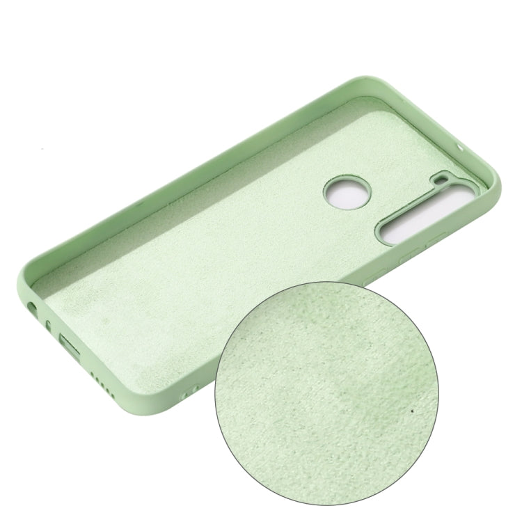 For Galaxy A21 Solid Color Liquid Silicone Anti-fall Full Coverage Mobile Phone Protective Case