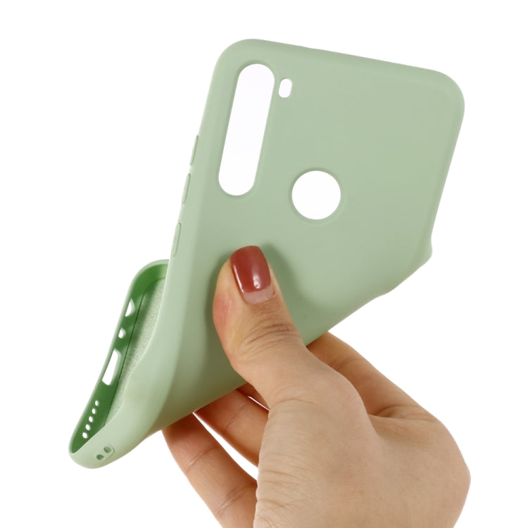 For Galaxy A21 Solid Color Liquid Silicone Anti-fall Full Coverage Mobile Phone Protective Case