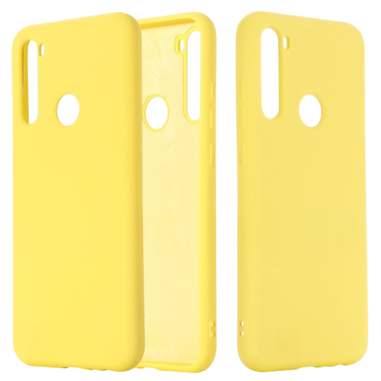 For Galaxy A21 Solid Color Liquid Silicone Anti-fall Full Coverage Mobile Phone Protective Case
