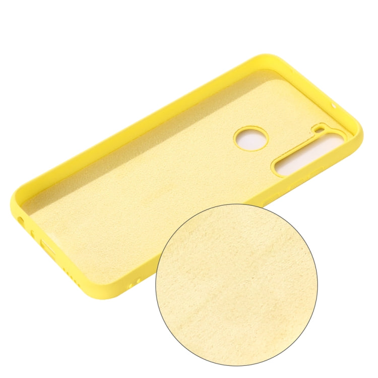 For Galaxy A21 Solid Color Liquid Silicone Anti-fall Full Coverage Mobile Phone Protective Case