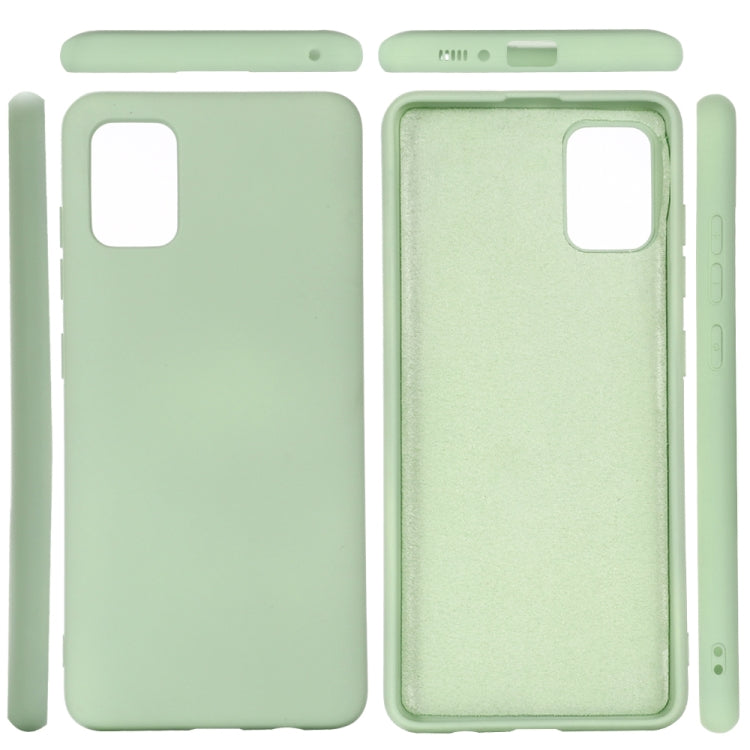 For Galaxy A91 Solid Color Liquid Silicone Anti-fall Full Coverage Mobile Phone Protective Case