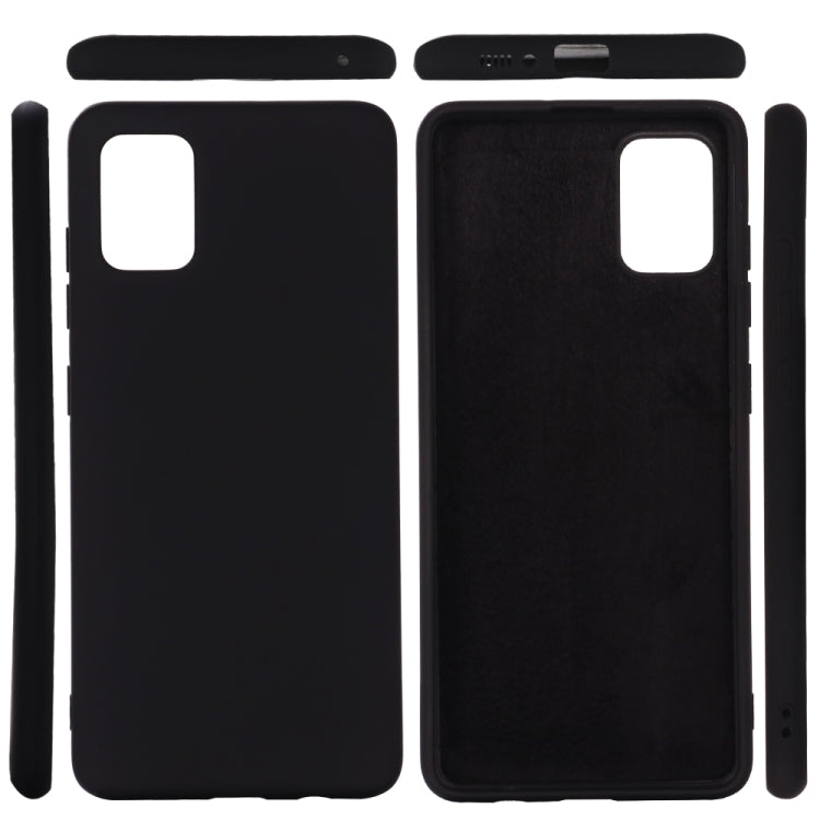 For Galaxy A91 Solid Color Liquid Silicone Anti-fall Full Coverage Mobile Phone Protective Case