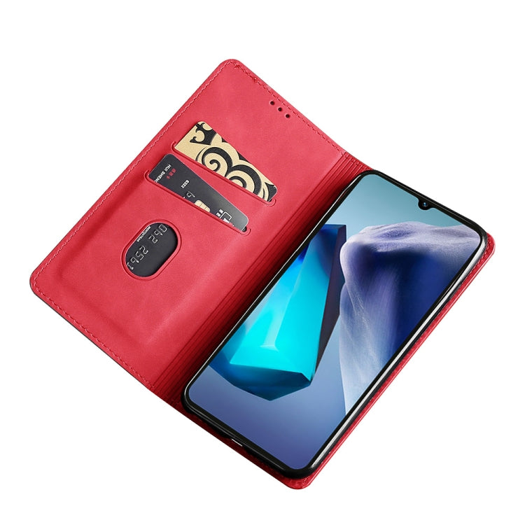 For vivo iQOO Z6 44W/T1 Snapdragon 680 Skin Feel Magnetic Horizontal Flip Leather Phone Case