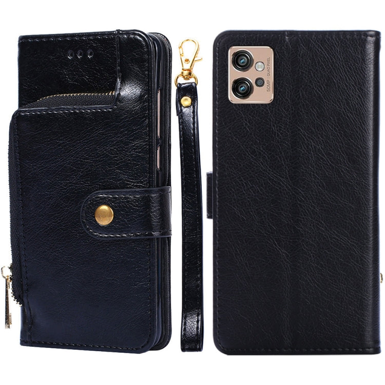 For Motorola Moto G32 4G Zipper Bag Leather Phone Case