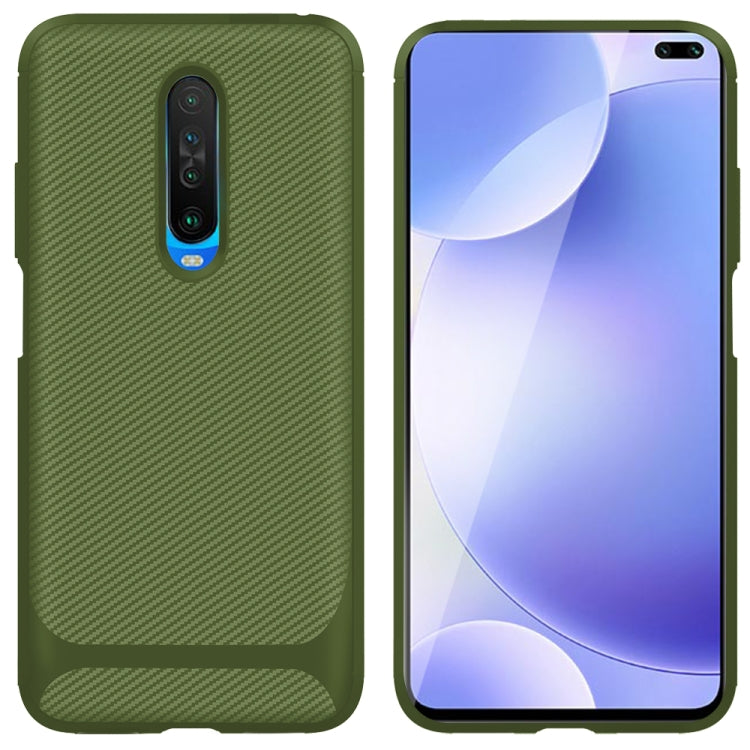 For Xiaomi Redmi K30 Carbon Fiber Texture Shockproof TPU Protective Case