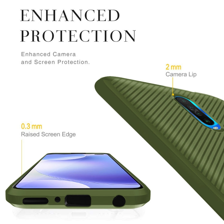 For Xiaomi Redmi K30 Carbon Fiber Texture Shockproof TPU Protective Case