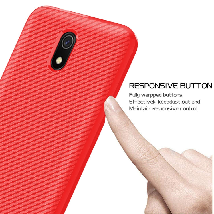 For Xiaomi Redmi 8A Dual Carbon Fiber Texture Shockproof TPU Protective Case