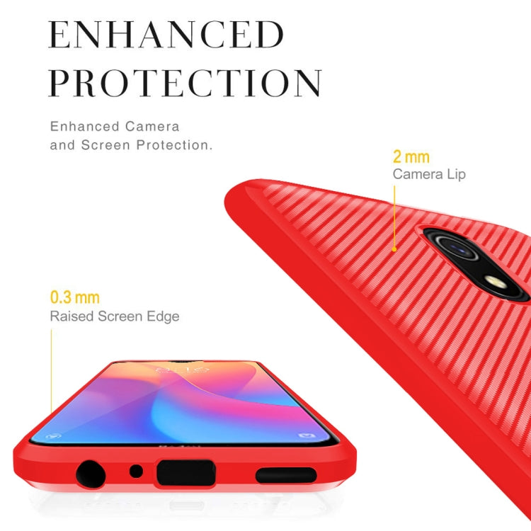 For Xiaomi Redmi 8A Dual Carbon Fiber Texture Shockproof TPU Protective Case