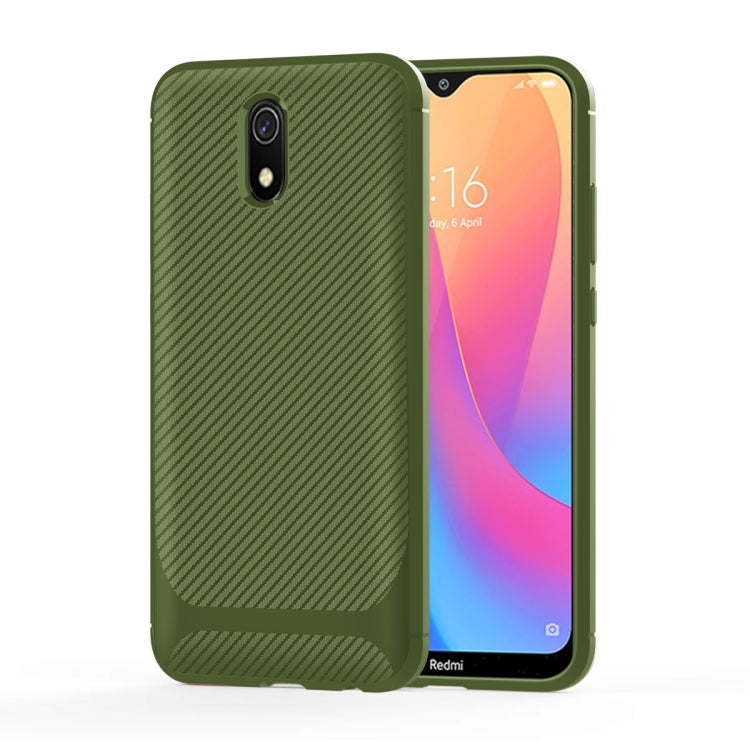 For Xiaomi Redmi 8A Dual Carbon Fiber Texture Shockproof TPU Protective Case