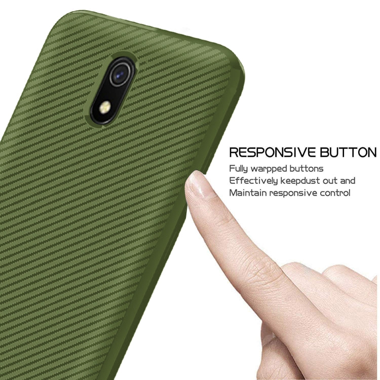 For Xiaomi Redmi 8A Dual Carbon Fiber Texture Shockproof TPU Protective Case