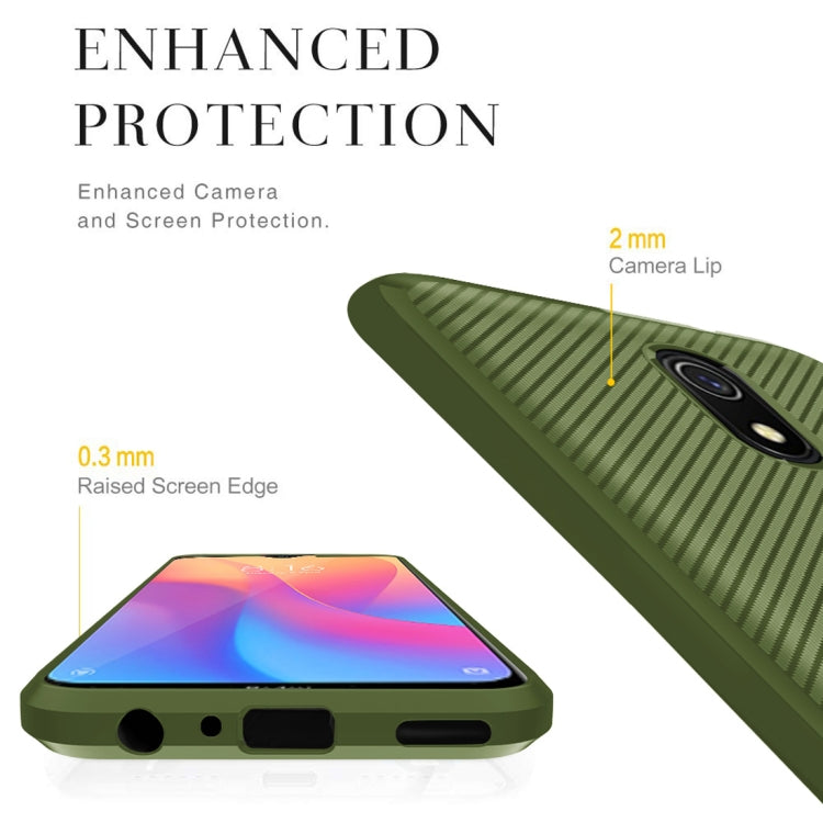 For Xiaomi Redmi 8A Dual Carbon Fiber Texture Shockproof TPU Protective Case