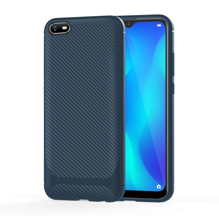 For Xiaomi Redmi Go Carbon Fiber Texture Shockproof TPU Protective Case