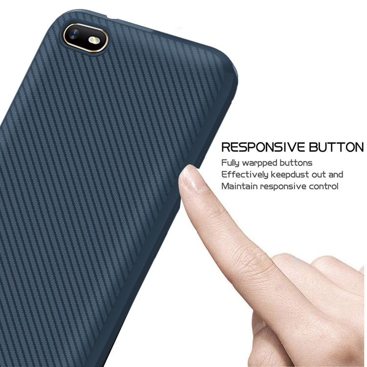 For Xiaomi Redmi Go Carbon Fiber Texture Shockproof TPU Protective Case