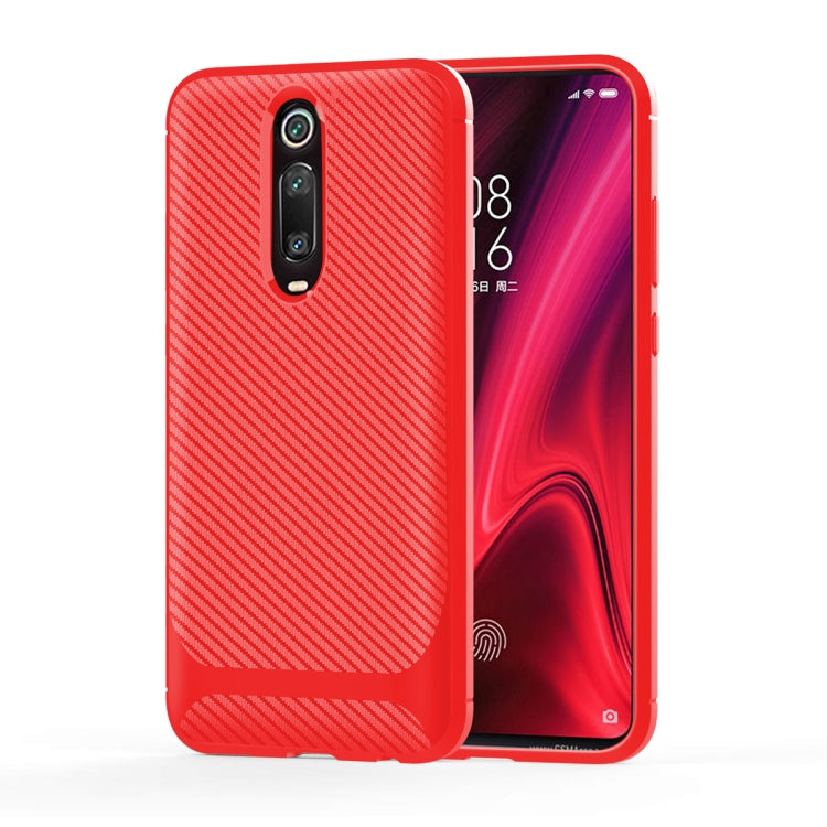 For Xiaomi Redmi K20 Pro Carbon Fiber Texture Shockproof TPU Protective Case
