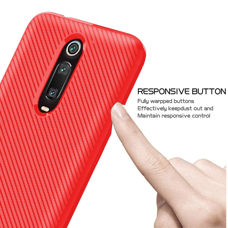 For Xiaomi Redmi K20 Pro Carbon Fiber Texture Shockproof TPU Protective Case