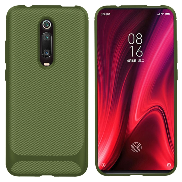 For Xiaomi Redmi K20 Pro Carbon Fiber Texture Shockproof TPU Protective Case