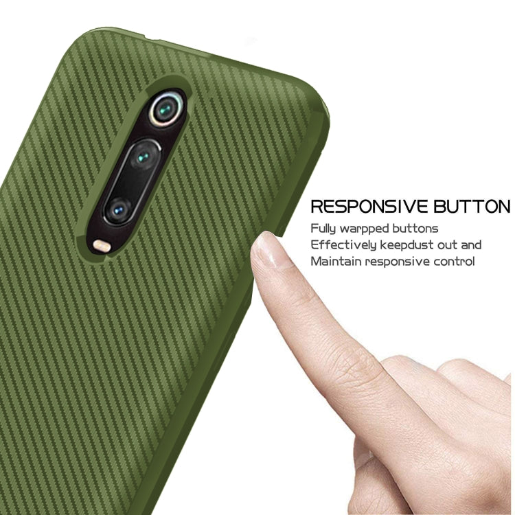 For Xiaomi Redmi K20 Pro Carbon Fiber Texture Shockproof TPU Protective Case