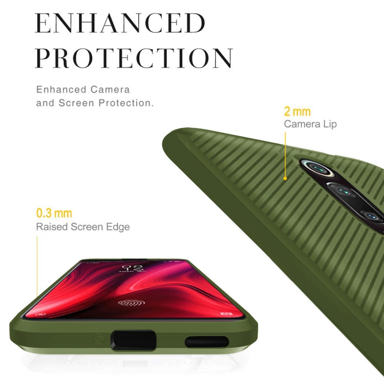 For Xiaomi Redmi K20 Pro Carbon Fiber Texture Shockproof TPU Protective Case