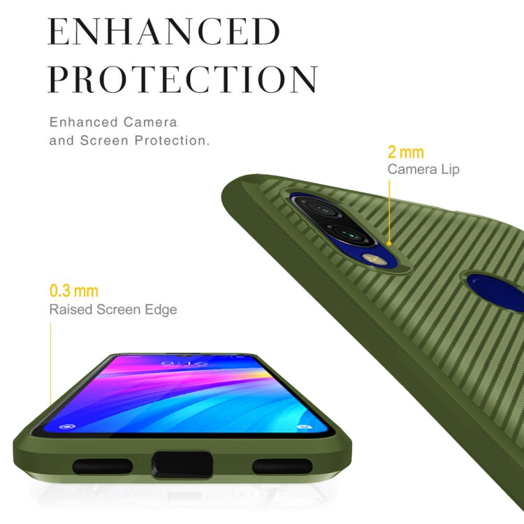 For Xiaomi Redmi Y3 / S3 Carbon Fiber Texture Shockproof TPU Protective Case