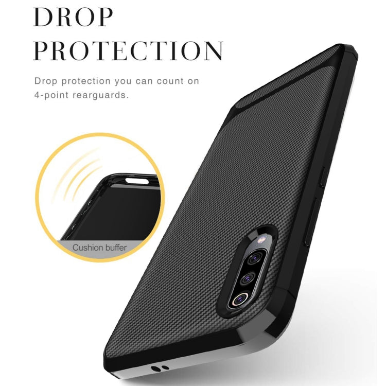 For Xiaomi Mi 9 Carbon Fiber Texture Shockproof TPU Protective Case