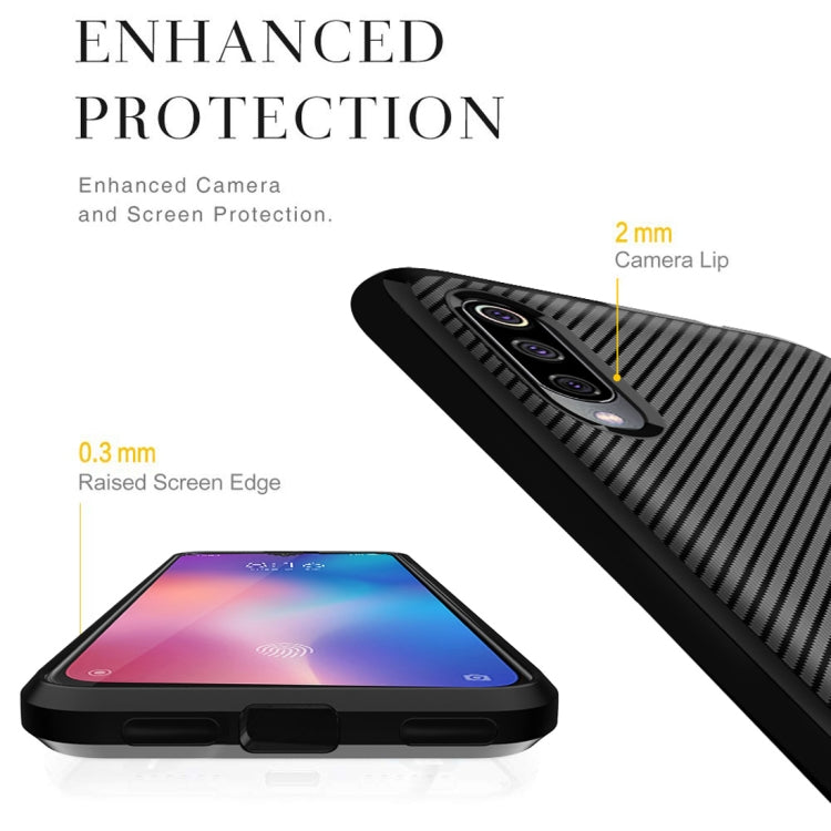 For Xiaomi Mi 9 Carbon Fiber Texture Shockproof TPU Protective Case