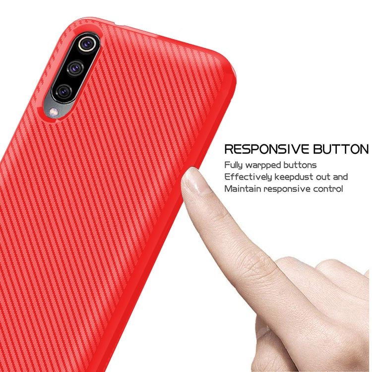 For Xiaomi Mi 9 Carbon Fiber Texture Shockproof TPU Protective Case
